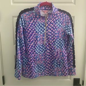 Lilly Pulitzer Skipper Popover in Royal Purple Toe In